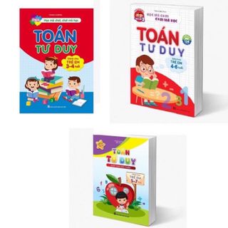 Sách-Combo 3 cuốn toán tư duy cho bé theo các lứa tuổi giúp bé rèn kỹ năng cộng trừ, tư duy logic giá sỉ