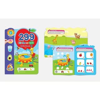 Sách - 299 Stickers Bóc Dán Thông Minh bộ 6c