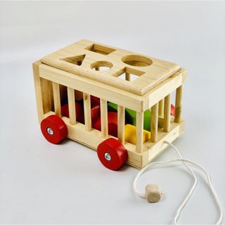 Đồ chơi gỗ xe thả khối cho bé