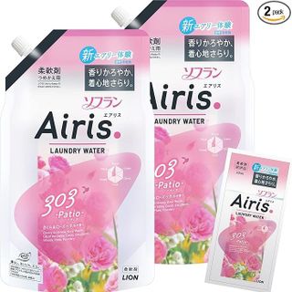Nước Xả Vải Khô Soflan Airis Balcony Kết Hợp Hương Trái Cây, Hoa Đào, Hoa Lan bộ 2 món gồm 1 Chai 480ml + 1 Túi Nạp 850ml