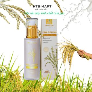 Sữa Rửa Mặt Tinh Chất Cám Gạo Hữu Cơ Tự Nhiên Giảm Nhờn Trắng Da OMIGOS
