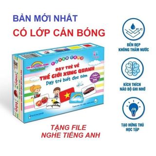 Sách Bộ thẻ học khổ to A5 BỀN ĐẸP KHÔNG THẤM NƯỚC giá sỉ