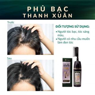 Phủ Bạc Thanh Xuân Huyền Phi Chính Hãng 200ml Che Phủ Tóc Đen Bóng Mượt Thành Phần Thiên Nhiên