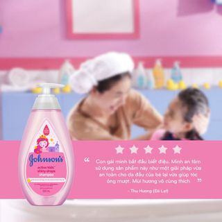 Dầu Gội Óng Mượt Cho Bé Gái Johnson's Baby Active Kids Shiny Drops Shampoo Hồng giá sỉ