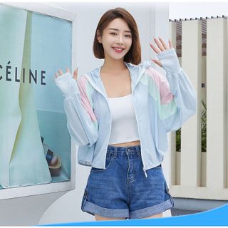 Áo chống nắng UPF 50 +, áo khoác có mũ bảo vệ tia UV thoáng khí ngoài trời CTB694 - BECHIP