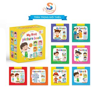 Sách Thư Viện Hình Ảnh Đầu Tiên Cho Bé Song Ngữ Việt Anh - MY FIRST PICTURE BOOK VERSION 2 (Bộ 8 Cuốn - Quét Mã QR) giá sỉ