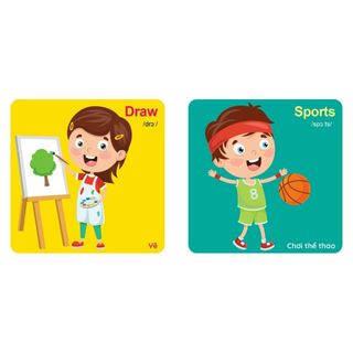 Sách Thư Viện Hình Ảnh Đầu Tiên Cho Bé Song Ngữ Việt Anh - MY FIRST PICTURE BOOK VERSION 2 (Bộ 8 Cuốn - Quét Mã QR)