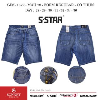 Quần Short Jeans Nam SJM1572 - Màu 78,75 - Form Regular - Có Thun co dãn - Dây từ 28->36 giá sỉ