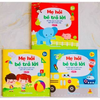 Sách - Bộ 3 cuốn Mẹ Hỏi Bé Trả Lời - Hỏi đáp giúp bé phát triển ngôn ngữ và giao tiếp cho bé từ 1-4 tuổi giá sỉ