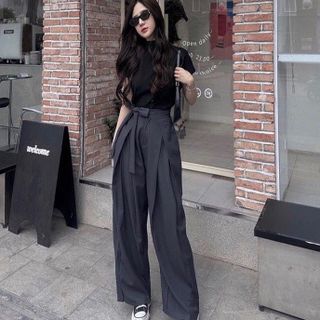 6324 - QUẦN TÂY ỐNG RỘNG LƯNG CAO CHẤT RUBY THẮT NƠ HÀNG LOẠI 1 M70