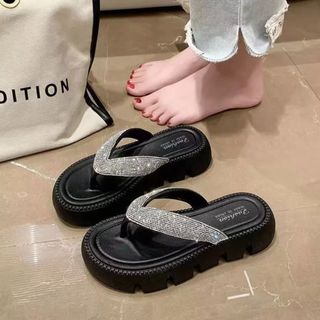 DÉP XỎ NGÓN ĐẾ DÀY ĐÍNH ĐÁ THỜI TRANG MÙA HÈ 2023 CHO NỮ