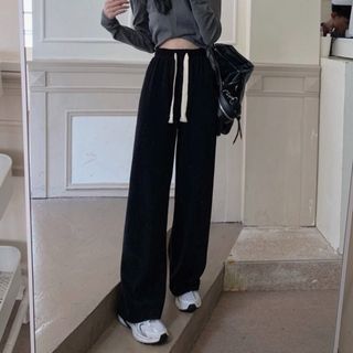 110 - QUẦN ỐNG RỘNG SUÔNG NỮ GEMISTORE PHỐI DÂY TRENDY UNISEX M65
