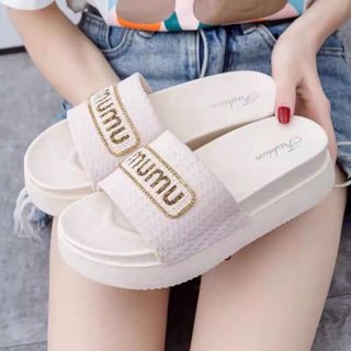 DÉP SANDAL NỮ HOẠ TIẾT MUMU TĂNG CHIỀU CAO , ĐẾ 5CM CỰC XINH - EVA SHOES
