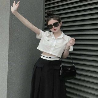 0038 -CHÂN VÁY XẾP LY DÁNG DÀI , LƯNG CAO , KHOÁ TRƯỚC CẠP PHỐI TÚI NẮP 2 BÊN CHẤT RUBY HÀN QUỐC LOẠI 1 M80