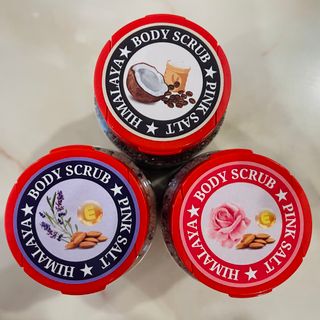 Muối hồng tẩy tế bào chết body, bổ sung vitamin E, thư giãn dưỡng ẩm Cà phê cám gạo - Oải hương - Hoa hồng TL Salt 250g