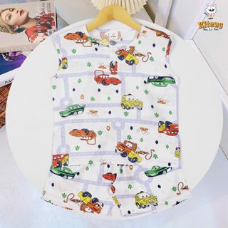 Bộ bé trai sát nách, chất liệu vải lanh, mềm, mịn và cực thoáng mát