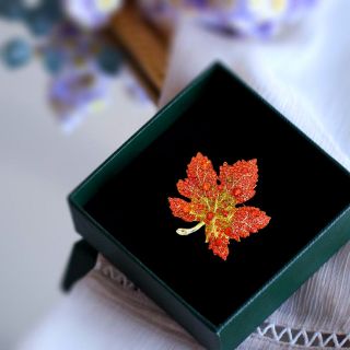 Ghim Trâm Cài Áo Hình Lá Phong Tinh Tế Cổ Điển 5.2cm Cho Nam Nữ