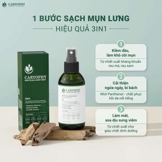 Xịt Xóa Mụn Lưng Caryophy Portulaca 150ml Chính Hãng
