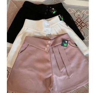 2033 - QUẦN SHORT NỮ CẠP CAO 3 CÚC XINH XẮN M55