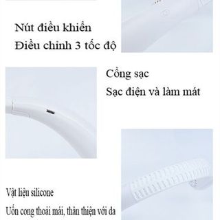 QUẠT TÍCH ĐIỆN ĐEO CỔ MINI KHÔNG CÁNH CHẠY ÊM, TIỆN LỢI, THỜI TRANG CTB123 - BECHIP