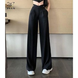 QUẦN ỐNG RỘNG CẠP CAO DÂY EO TÔN DÁNG SÀNH ĐIỆU M67
