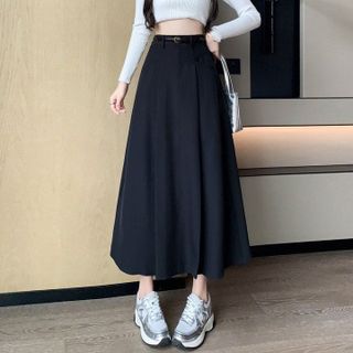188 - CHÂN VÁY XOÈ DÁNG DÀI PHONG CÁCH HÀN QUỐC BASIC M70 ( KHÔNG KÈM ĐAI )
