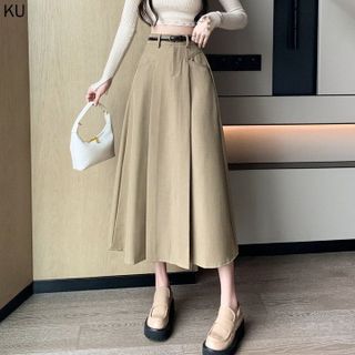 188 - CHÂN VÁY XOÈ DÁNG DÀI PHONG CÁCH HÀN QUỐC BASIC M70 ( KHÔNG KÈM ĐAI )