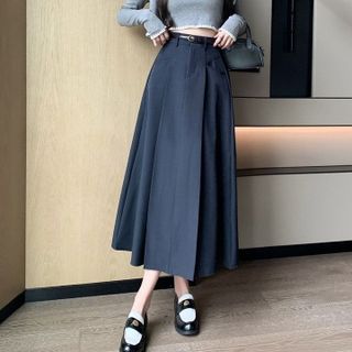 188 - CHÂN VÁY XOÈ DÁNG DÀI PHONG CÁCH HÀN QUỐC BASIC M70 ( KHÔNG KÈM ĐAI )