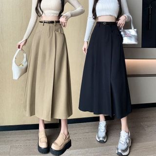 188 - CHÂN VÁY XOÈ DÁNG DÀI PHONG CÁCH HÀN QUỐC BASIC M70 ( KHÔNG KÈM ĐAI )