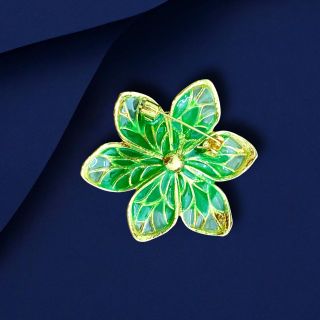 Ghim Trâm Cài Áo Hình Hoa Tráng Men Đính Ngọc Trai Nhân Tạo Thời Trang 4.5cm Dành Cho Nữ