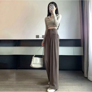 22 - QUẦN  ỐNG RỘNG TÚI VUÔNG CƠI TRƯỚC DÂY NƠ CÁCH ĐIỆU 2 HÔNG SIÊU HOT M63
