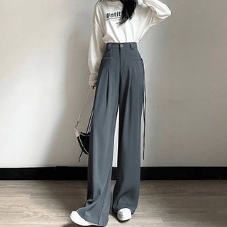 22 - QUẦN  ỐNG RỘNG TÚI VUÔNG CƠI TRƯỚC DÂY NƠ CÁCH ĐIỆU 2 HÔNG SIÊU HOT M63