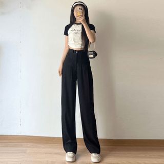 020 - QUẦN SUÔNG ỐNG ĐỨNG TÚI NGANG CHẤT VẢI RUBY HÁCH DÁNG CHO NÀNG M66