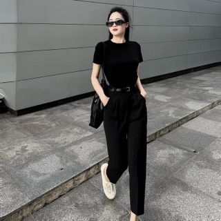 8005 - QUẦN BAGGY NỮ LƯNG CAO CÔNG SỞ KÈM ĐAI TRẺ TRUNG , THANH LỊCH M65