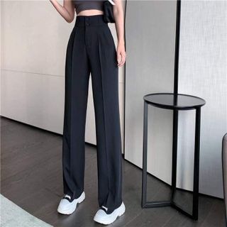 036 - QUẦN ỐNG RỘNG LƯNG CAO , KIỂU DÁNG QUẦN TÂY CẠP CAO GEN BỤNG HÁCH DÁNG CỰC XINH M61