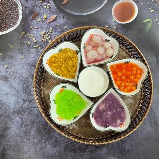 Bộ bát đĩa hoa mặt trời Gốm Bát tràng