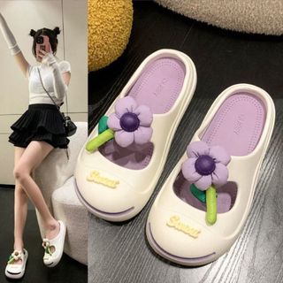 DÉP SỤC NỮ HÌNH HOA CÚC ĐÁNG YÊU HÀNG QUẢNG CHÂU CAO CẤP