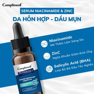Serum Compliment Giúp Cấp Ẩm, Dưỡng Sáng, Se Khít Lỗ Chân Lông 27ml - Vitamin C 20%