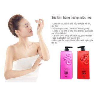 Sữa Tắm Trắng Da Hương Nước Hoa CoCo Cao Cấp 800ml