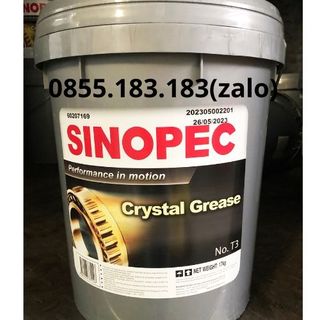 Sinopec Crystal Grease No T3 Mỡ bôi trơn chịu cực áp có hiệu suất vượt trội xô 17Kg giá sỉ