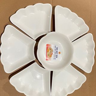 BỘ BÁT ĐĨA HOA MẶT TRỜI NHỰA SIZE ĐẠI 51cm, BỘ BÁT ĐĨA HÌNH HOA MẶT TRỜI 7 CHI TIẾT NHỰA CAO CẤP
