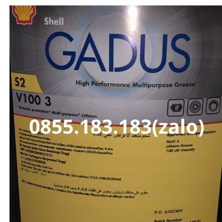 Mỡ chịu nhiệt cao Shell Gadus S2 V100 3 ứng dụng ngành công nghiệp xô 18Kg giá sỉ