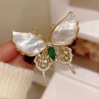 Ghim Trâm Cài Áo Hình Bướm Phong Cách Pháp Cổ Điển Thanh Lịch Dành Cho Nữ 4.2cm