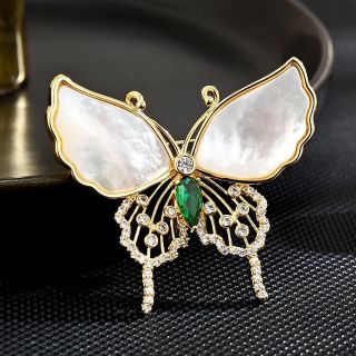 Ghim Trâm Cài Áo Hình Bướm Phong Cách Pháp Cổ Điển Thanh Lịch Dành Cho Nữ 4.2cm