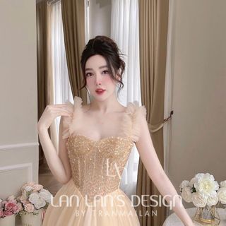Váy Dự Tiệc,Sinhnhat,phudau Size/màu:ib (ib) 4màu:hồng,trắng ,xanh lợt ,vàng kem