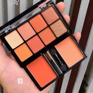 Bảng Phấn Mắt Kèm Má Hồng 2 Tầng Có Nhũ Odbo ô nào trong bảng cũng đều cực kì trendy luôn