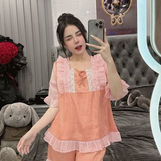 Bộ Đùi Nữ Lụa Xước Nữ Mặc Nhà