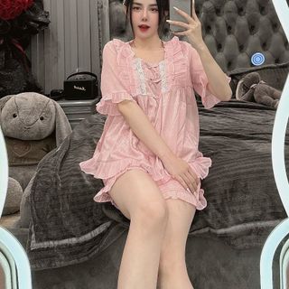 Bộ Đùi Nữ Lụa Xước Nữ Mặc Nhà