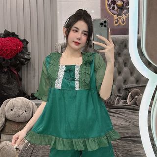 Bộ Đùi Nữ Lụa Xước Nữ Mặc Nhà