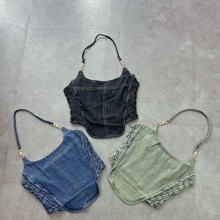 ÁO JEAN KIỀU CHẠY NHÚN SAU LƯNG CÓ KHOEN - LÊ PHƯƠNG BOUTIQUE